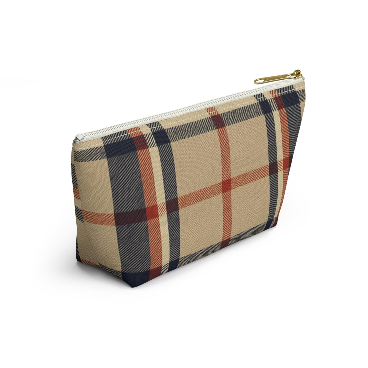 Plaid Accessory Pouch, Make-up Bag, School Supplies Case, Weekend Trip Essential Carryall