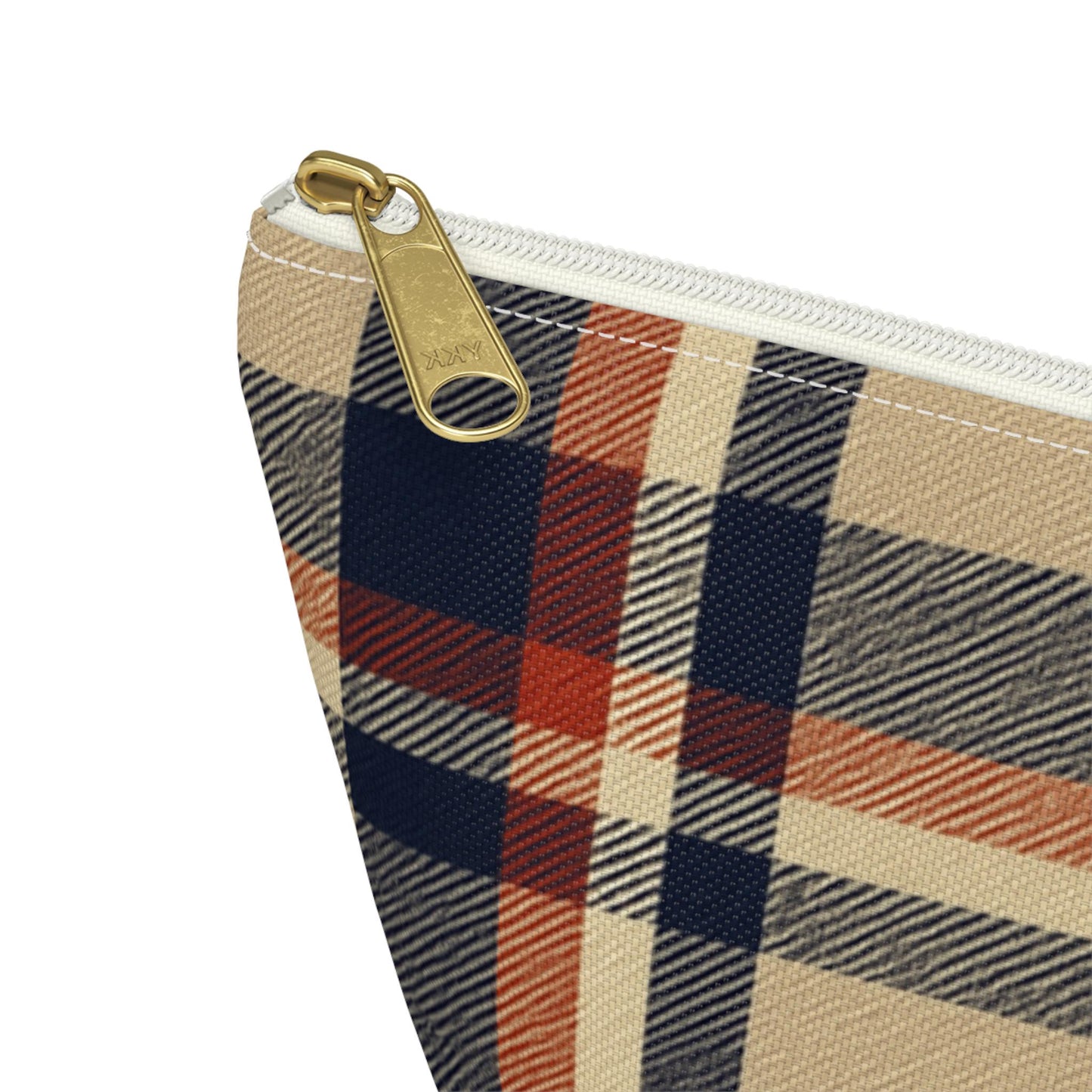 Plaid Accessory Pouch, Make-up Bag, School Supplies Case, Weekend Trip Essential Carryall