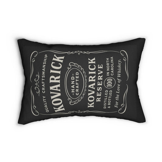 Whiskey Label Lumbar Pillow, Personalized Pillow, Bar Decor, Man Cave Pillow, Custom Pillow Case, Gift for Him