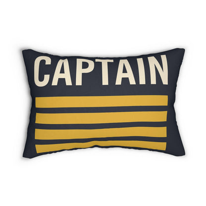 Aviation Lumbar Pillow, Pilot Gift Couch Decor, Spun Polyester Throw Pillow, Caption Design