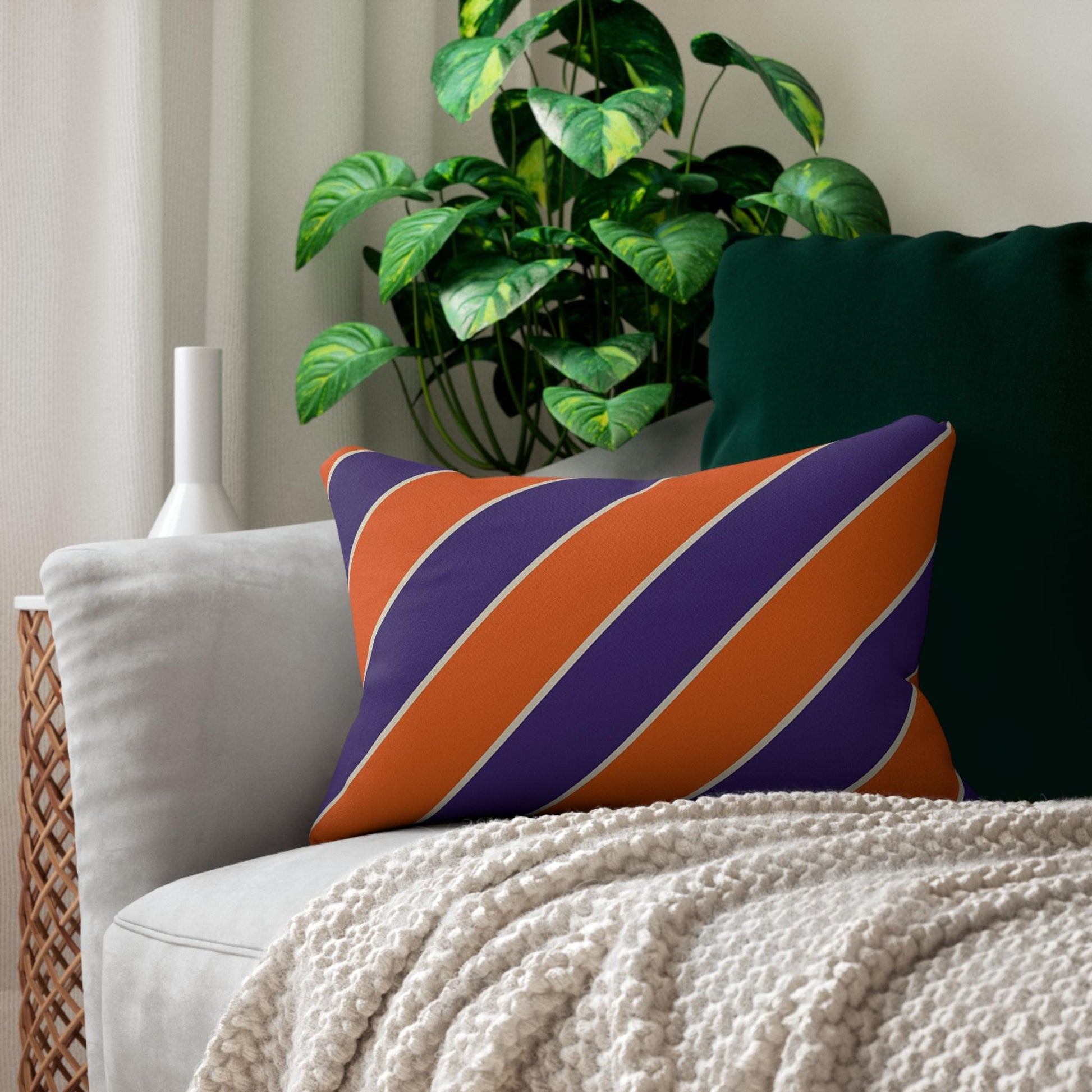 School League Spun Polyester Lumbar Pillow - Office and Home Decor, Throw Pillow, Family Home Decor, School Pride, Classic Prep Style