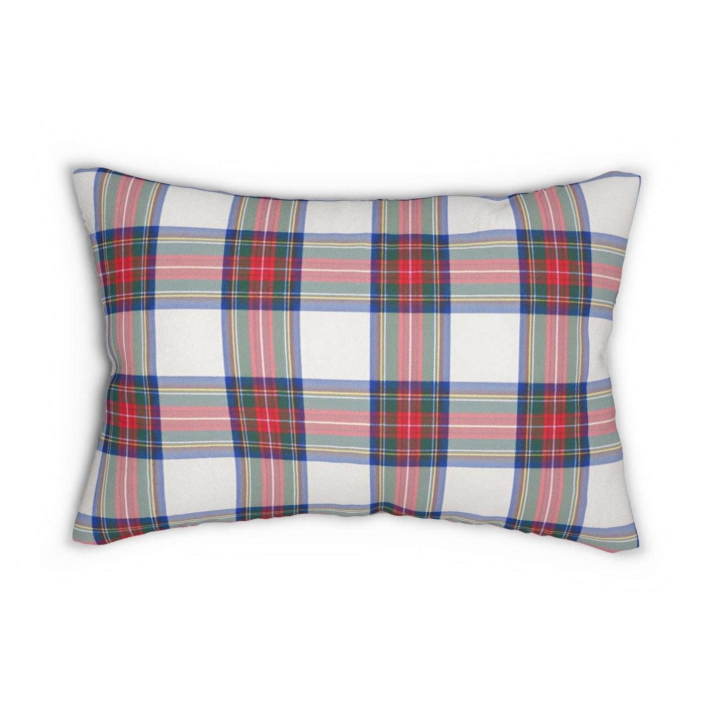 Fall Plaid Lumbar Pillow, Holiday Decorative Throw Pillow, Cozy Lumbar Cushion, Thanksgiving Accent Pillow, Festive Lumbar Pillow Cover