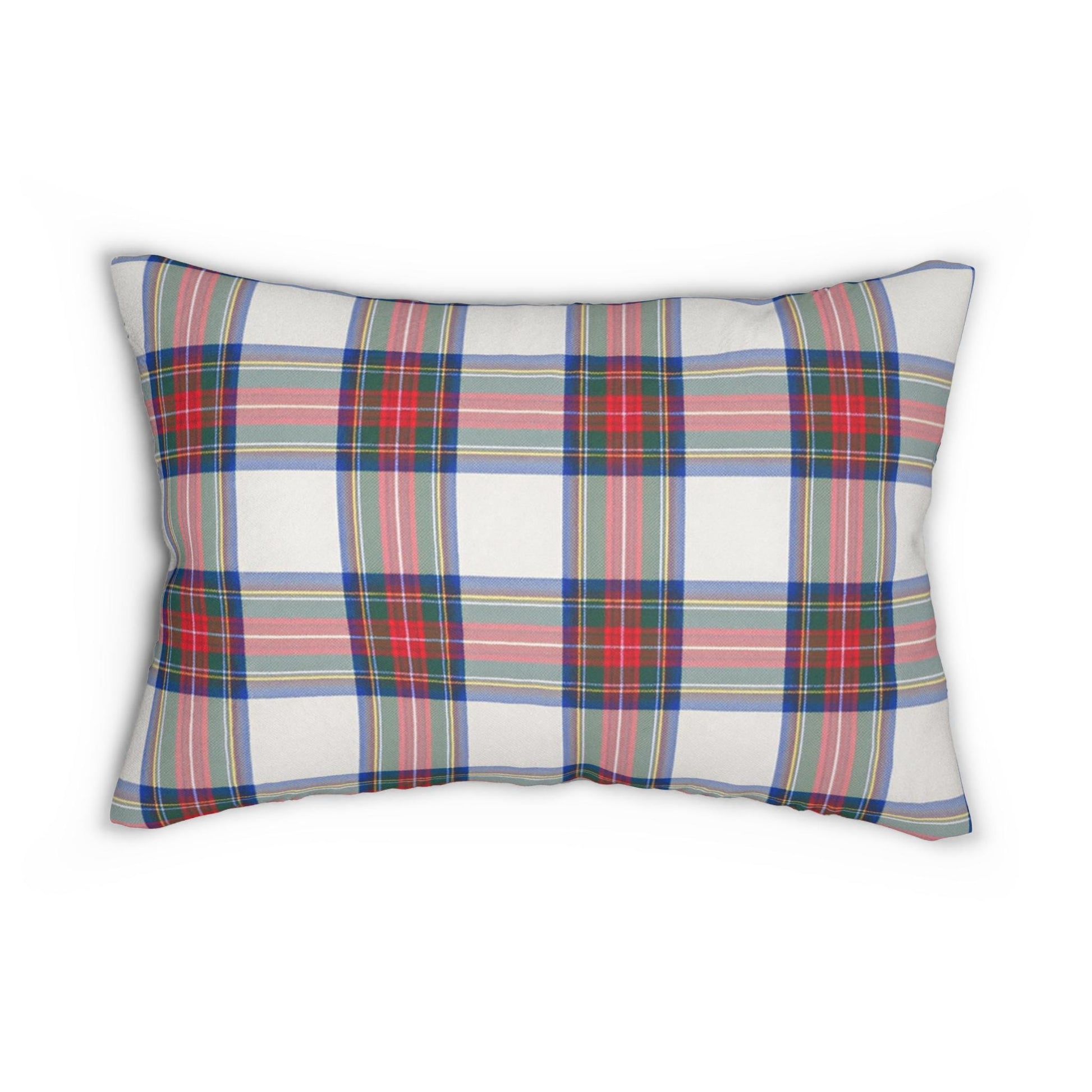 Fall Plaid Lumbar Pillow, Holiday Decorative Throw Pillow, Cozy Lumbar Cushion, Thanksgiving Accent Pillow, Festive Lumbar Pillow Cover