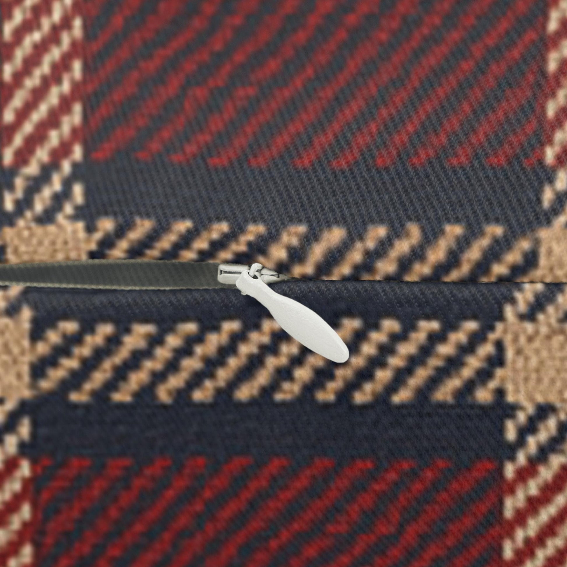 Fall Plaid Lumbar Pillow, Holiday Decorative Throw Pillow, Cozy Lumbar Cushion, Thanksgiving Accent Pillow, Festive Lumbar Pillow Cover