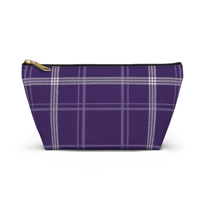 Plaid Accessory Pouch - School Team Makeup Bag, Tailgate Pouch, Preppy School Pride Gift, Travel Pouch, Gift for Friend