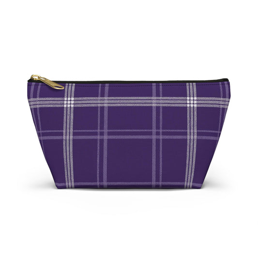 Plaid Accessory Pouch - School Team Makeup Bag, Tailgate Pouch, Preppy School Pride Gift, Travel Pouch, Gift for Friend