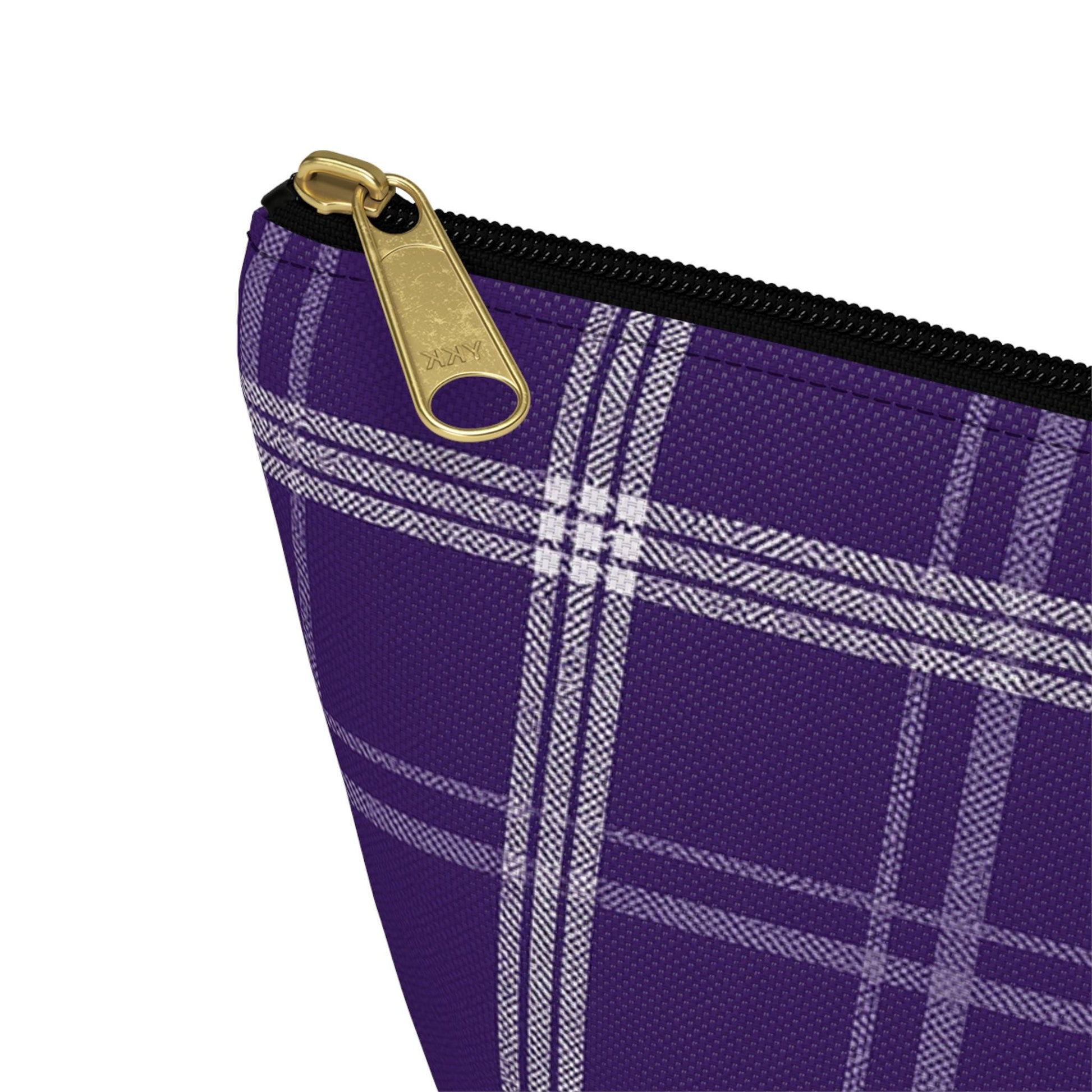 Plaid Accessory Pouch - School Team Makeup Bag, Tailgate Pouch, Preppy School Pride Gift, Travel Pouch, Gift for Friend