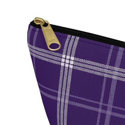 Plaid Accessory Pouch - School Team Makeup Bag, Tailgate Pouch, Preppy School Pride Gift, Travel Pouch, Gift for Friend