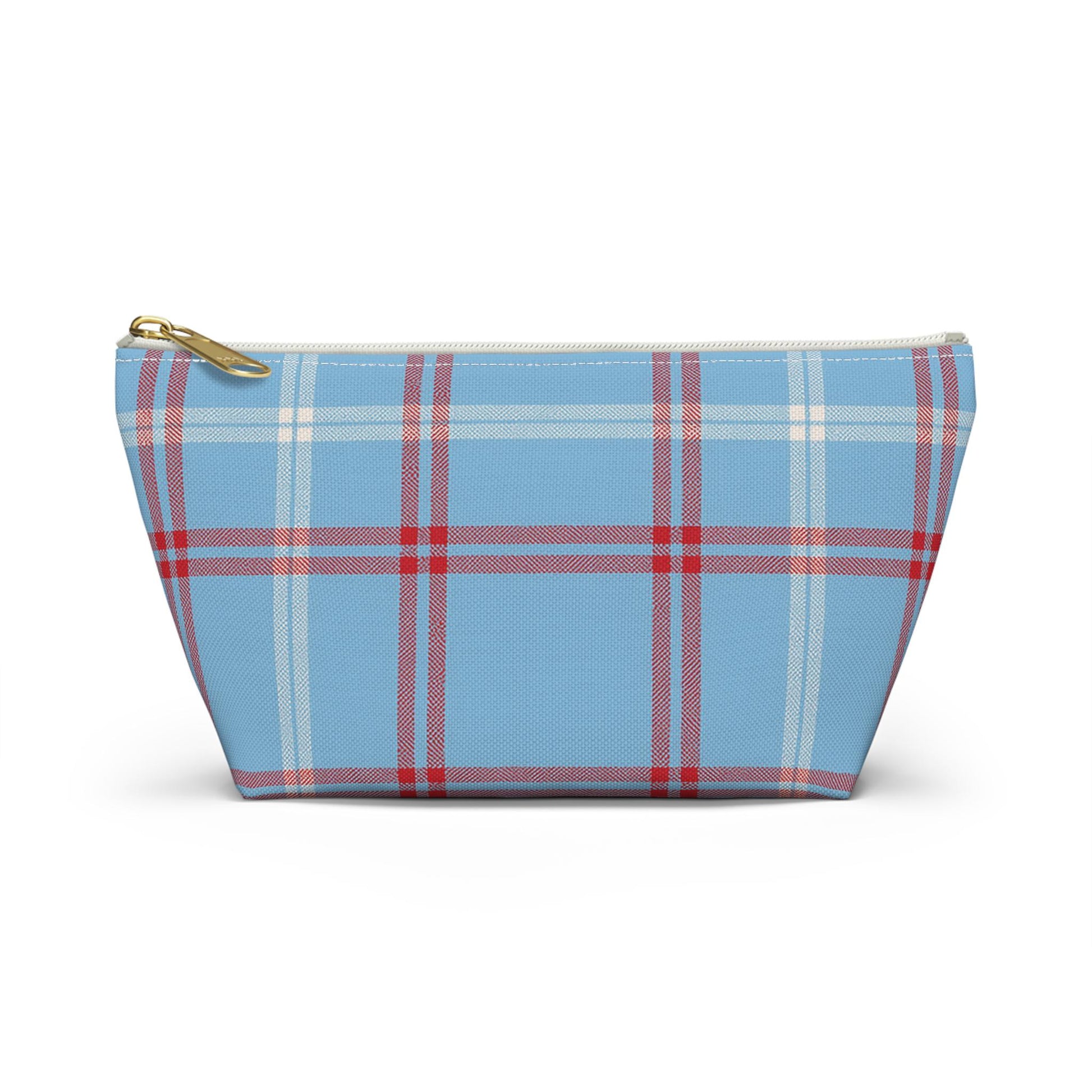 Plaid Accessory Pouch - School Team Makeup Bag, Tailgate Pouch, Preppy School Pride Gift, Travel Pouch, Gift for Friend