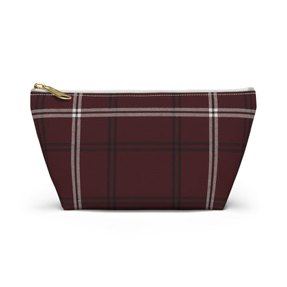 Plaid Accessory Pouch - School Team Makeup Bag, Tailgate Pouch, Preppy School Pride Gift, Travel Pouch, Gift for Friend