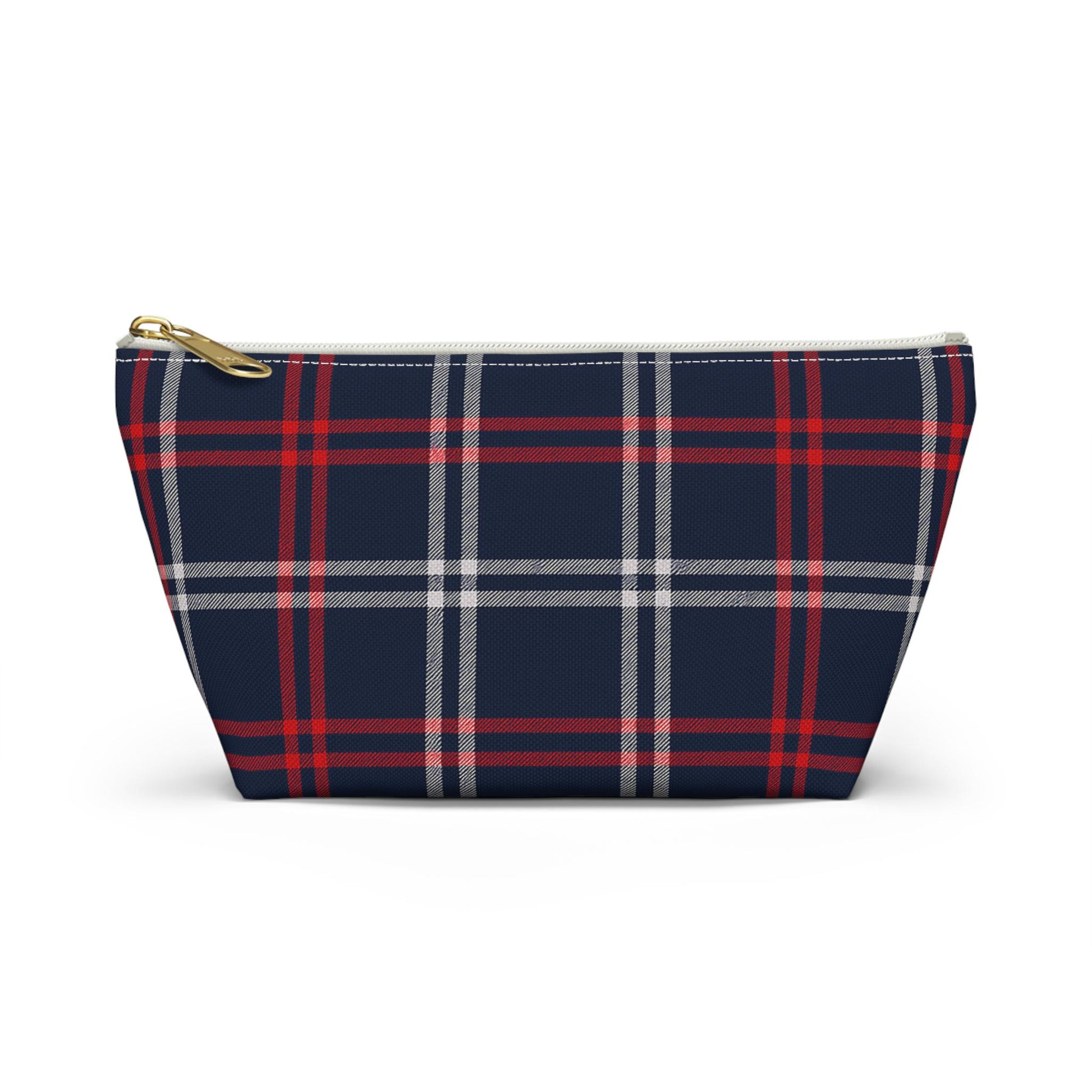 Plaid Accessory Pouch - School Team Makeup Bag, Tailgate Pouch, Preppy School Pride Gift, Travel Pouch, Gift for Friend