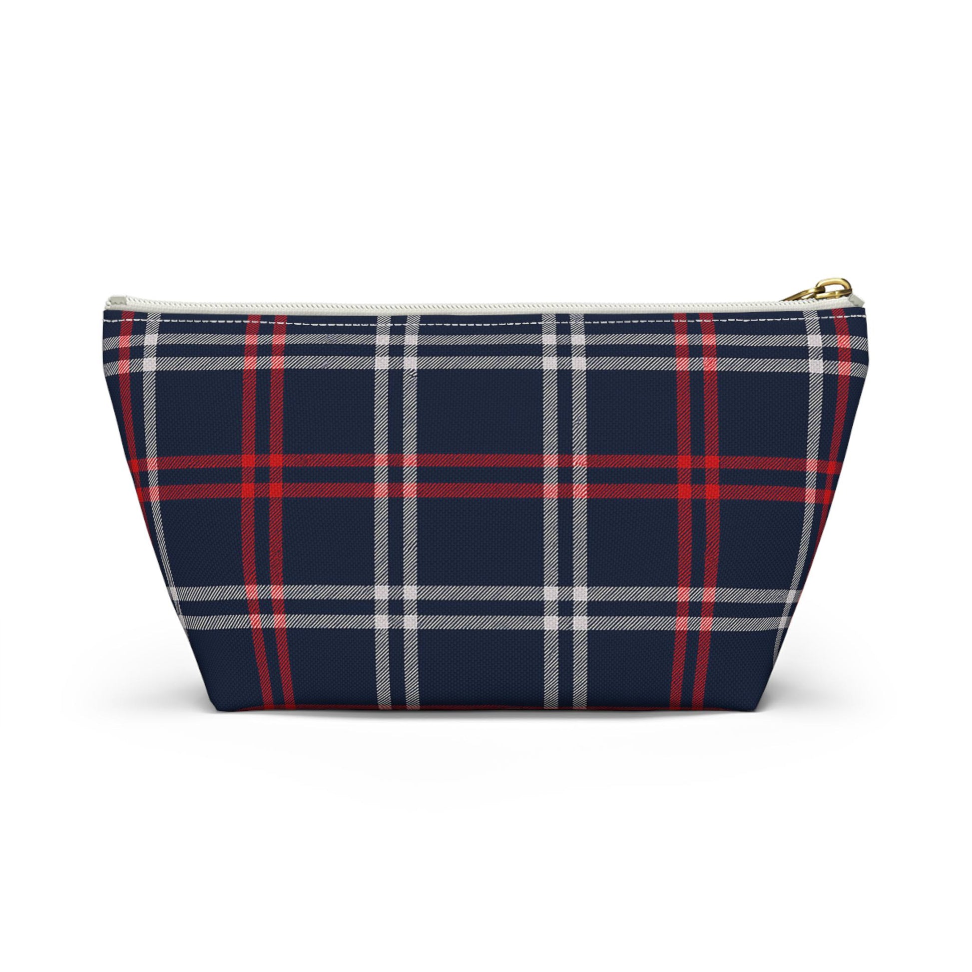 Plaid Accessory Pouch - School Team Makeup Bag, Tailgate Pouch, Preppy School Pride Gift, Travel Pouch, Gift for Friend