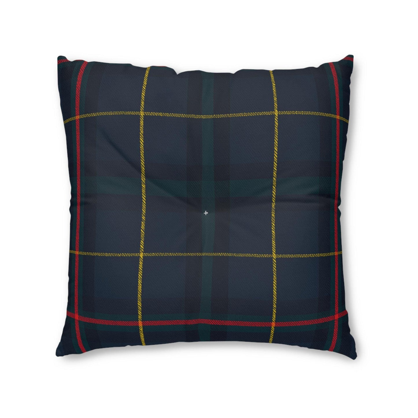 Square Floor Pillow, Preppy Plaid Design, Home Decor Cushion, Tufted Seat Cushion, Room Accent, Plaid Pattern Pillow