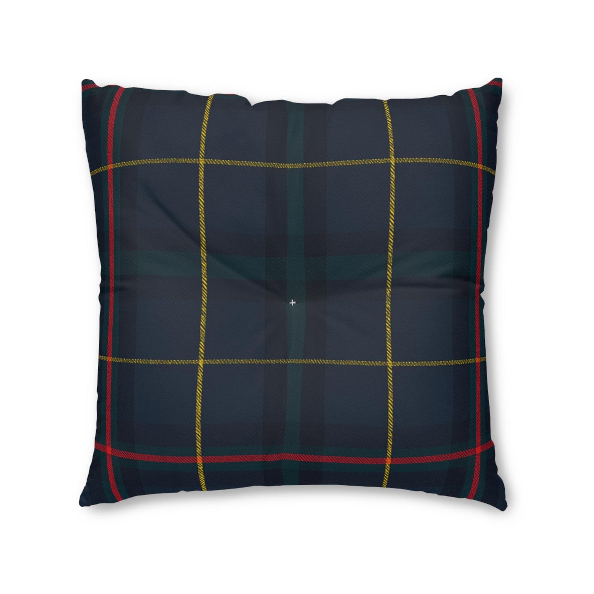 Square Floor Pillow, Preppy Plaid Design, Home Decor Cushion, Tufted Seat Cushion, Room Accent, Plaid Pattern Pillow