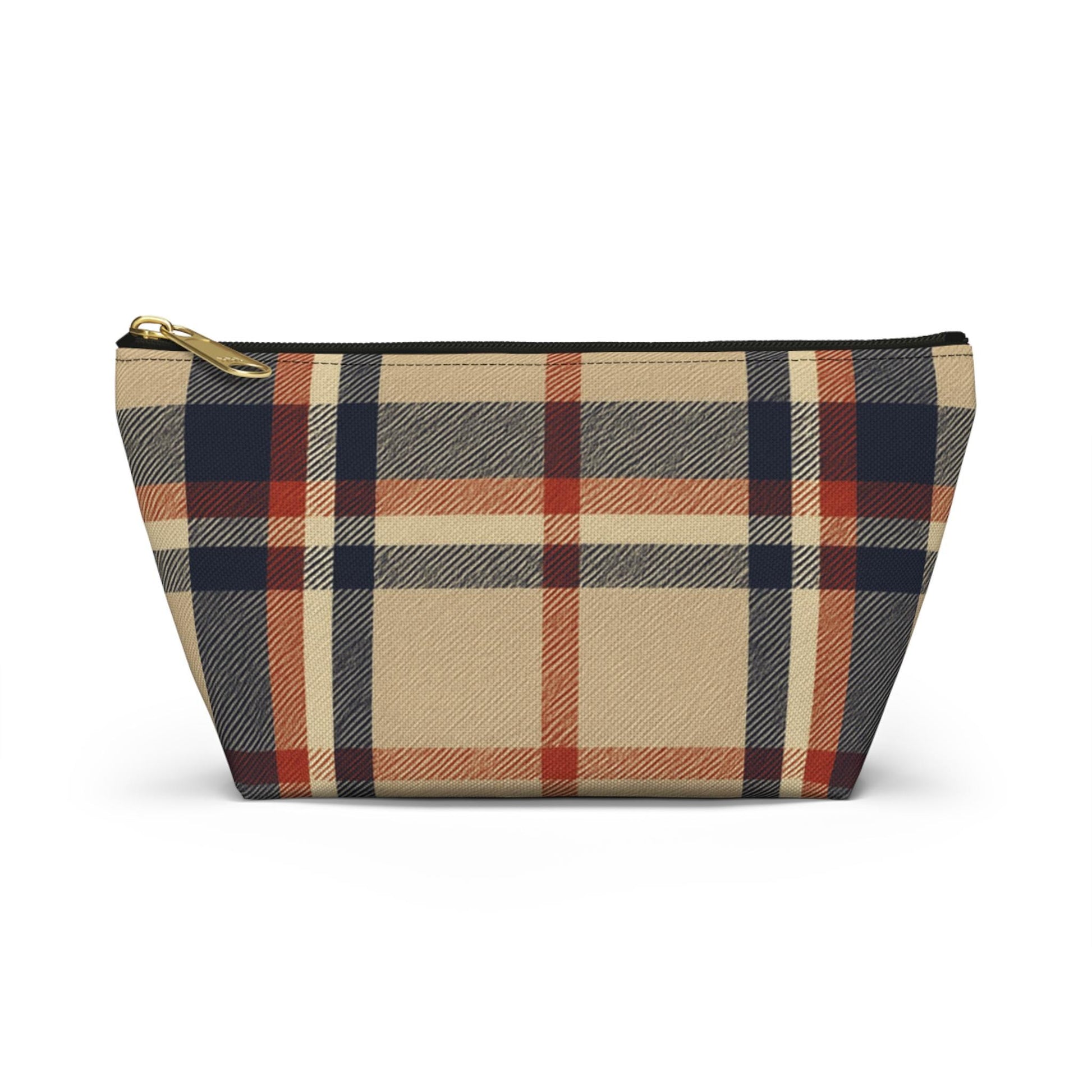 Plaid Accessory Pouch, Make-up Bag, School Supplies Case, Weekend Trip Essential Carryall