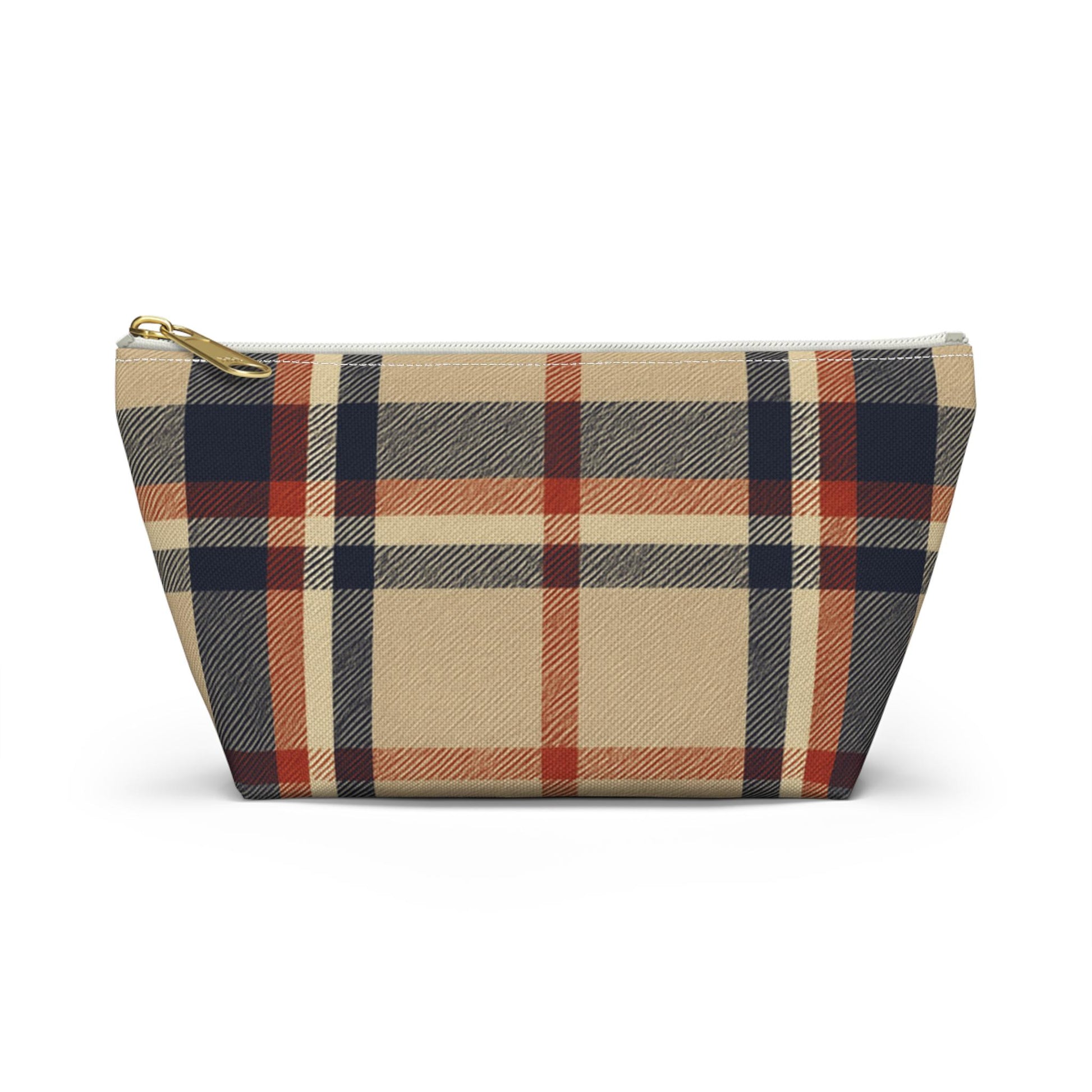 Plaid Accessory Pouch, Make-up Bag, School Supplies Case, Weekend Trip Essential Carryall