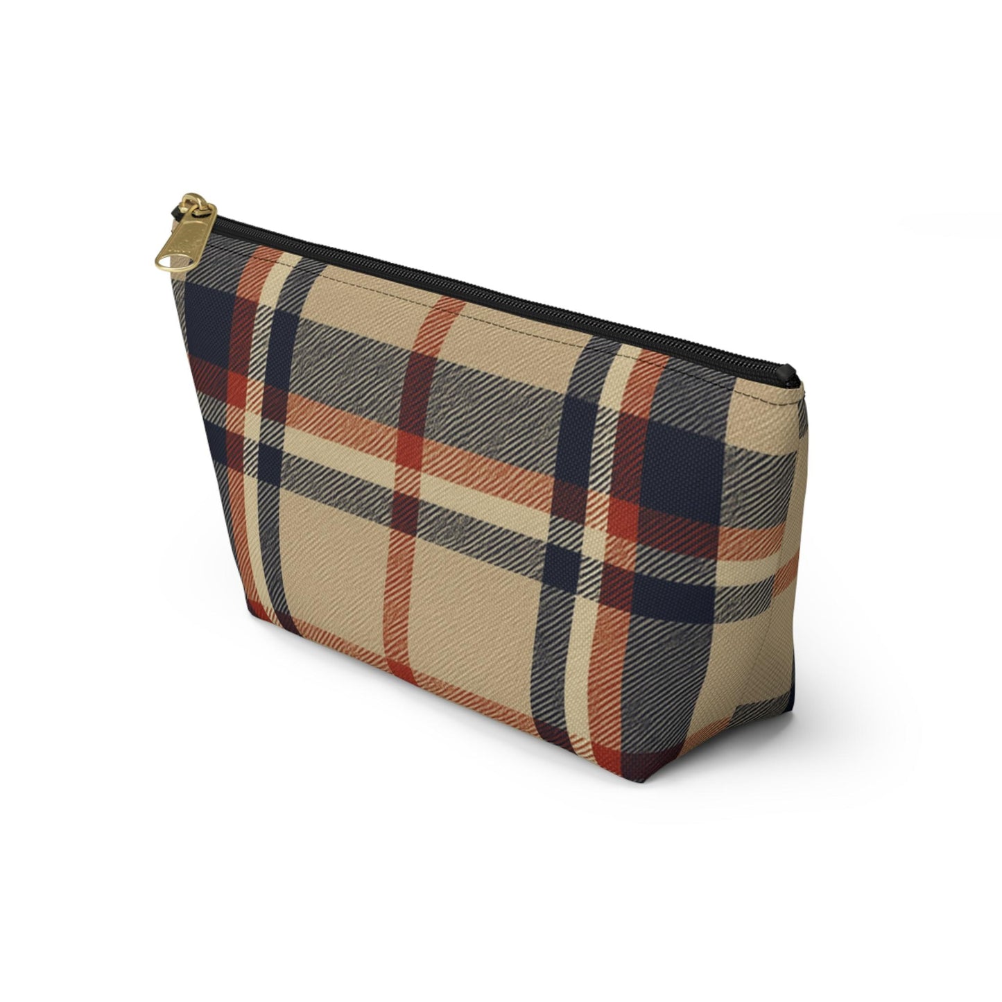 Plaid Accessory Pouch, Make-up Bag, School Supplies Case, Weekend Trip Essential Carryall