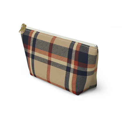 Plaid Accessory Pouch, Make-up Bag, School Supplies Case, Weekend Trip Essential Carryall