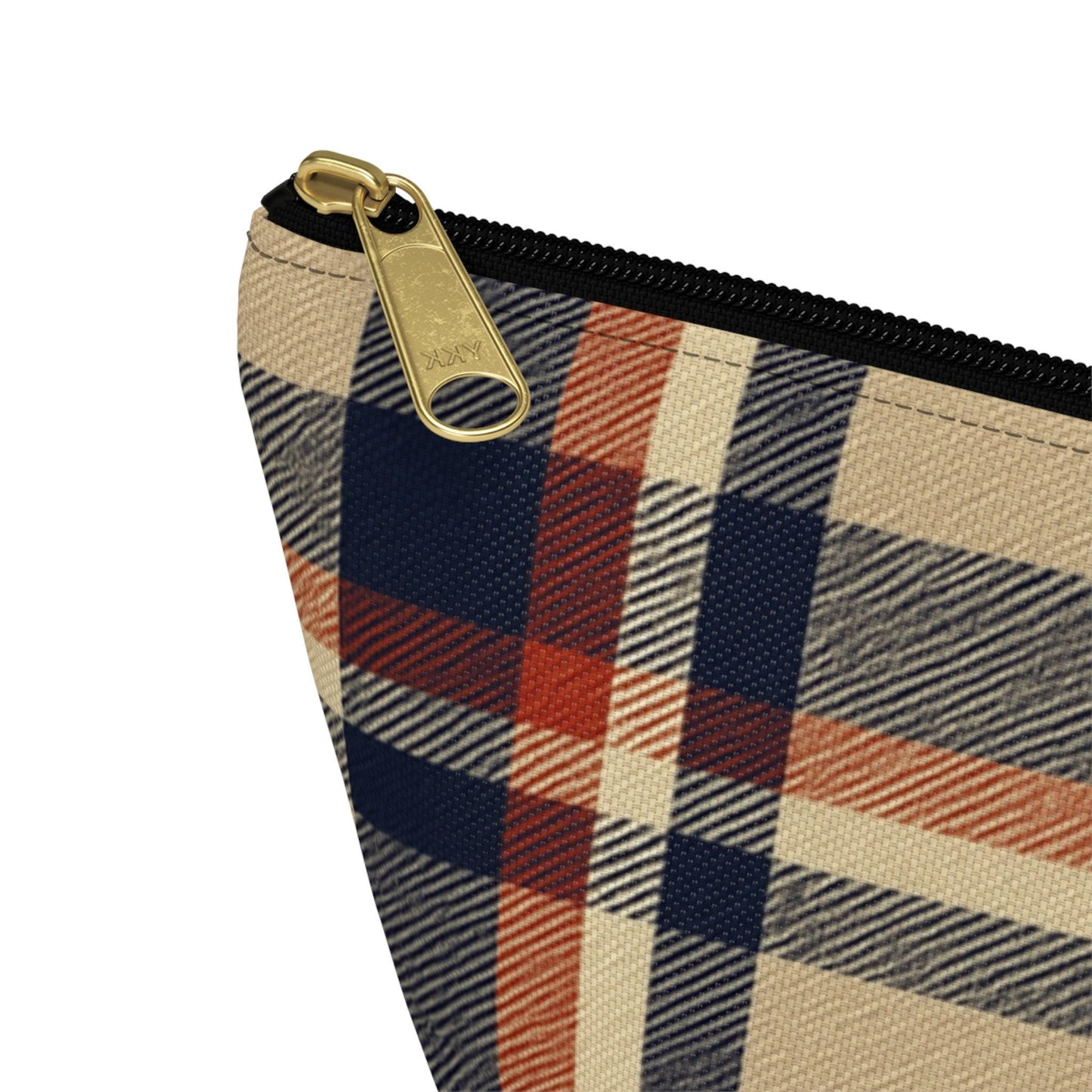Plaid Accessory Pouch, Make-up Bag, School Supplies Case, Weekend Trip Essential Carryall