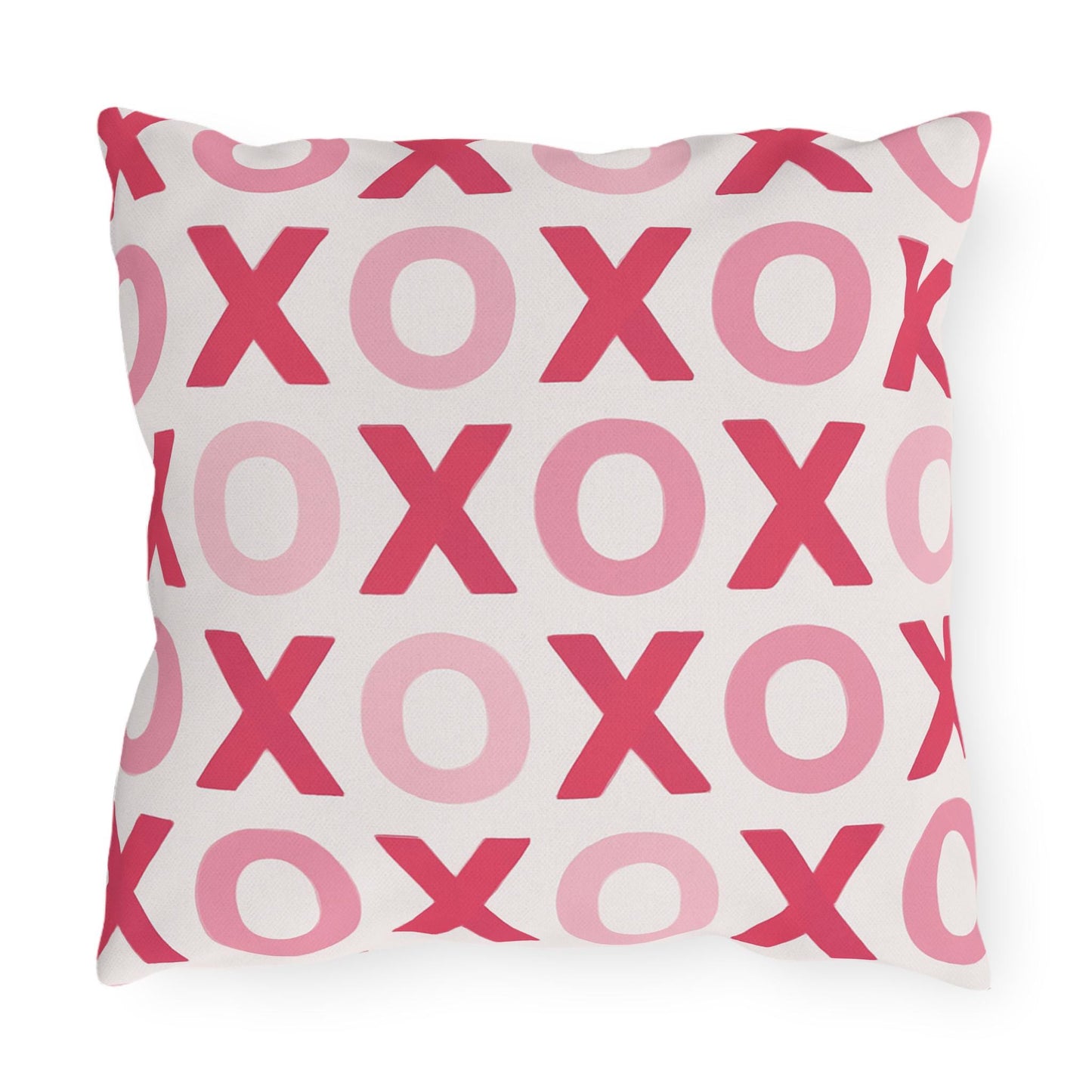 Valentines Day Outdoor Pillows, XOXO Decorative Pillow, Love Sofa Cushion, Cute Heart Accent Pillow, Romantic Patio Pillow