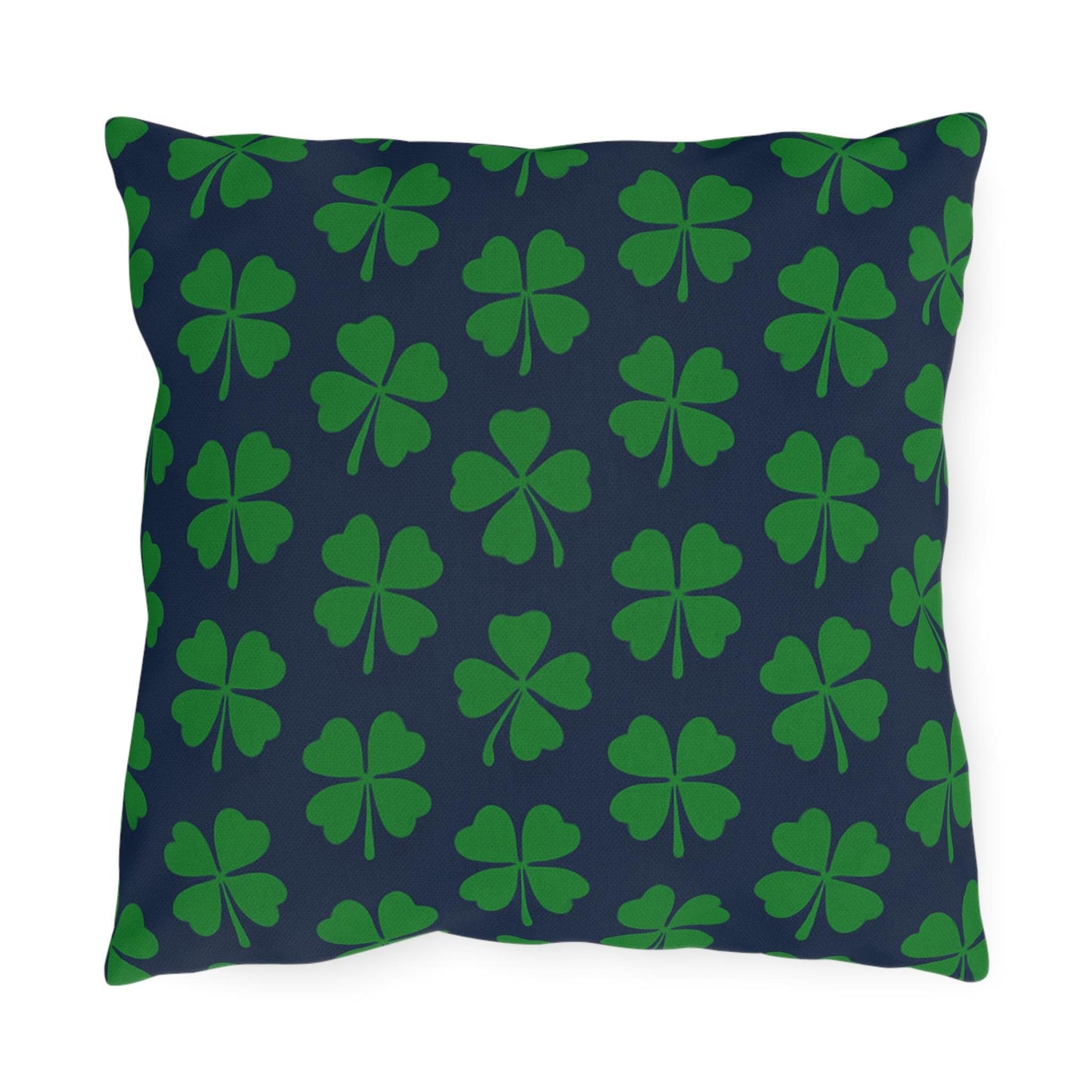 Four Leaf Clover Pillow, St. Patrick's Day Decor, Irish Pride Cushion, Clover Leaf Shamrock Pillow, Lucky Charm Pillow, Outdoor Pillow