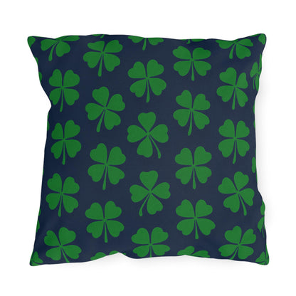 Four Leaf Clover Pillow, St. Patrick's Day Decor, Irish Pride Cushion, Clover Leaf Shamrock Pillow, Lucky Charm Pillow, Outdoor Pillow