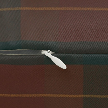 Lumbar Pillow, USA Fall Plaid Flag Decor, American Theme Throw Cushion, Autumn Home Accent, Patriotic Gift, Spun Polyester Pillow Cover