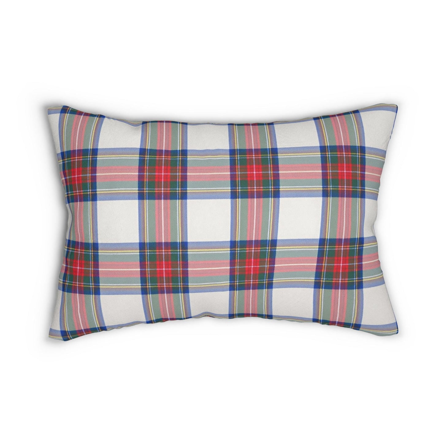 Fall Plaid Lumbar Pillow, Holiday Decorative Throw Pillow, Cozy Lumbar Cushion, Thanksgiving Accent Pillow, Festive Lumbar Pillow Cover