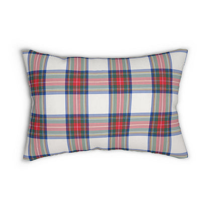 Fall Plaid Lumbar Pillow, Holiday Decorative Throw Pillow, Cozy Lumbar Cushion, Thanksgiving Accent Pillow, Festive Lumbar Pillow Cover