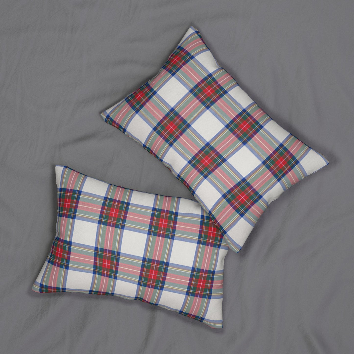 Fall Plaid Lumbar Pillow, Holiday Decorative Throw Pillow, Cozy Lumbar Cushion, Thanksgiving Accent Pillow, Festive Lumbar Pillow Cover