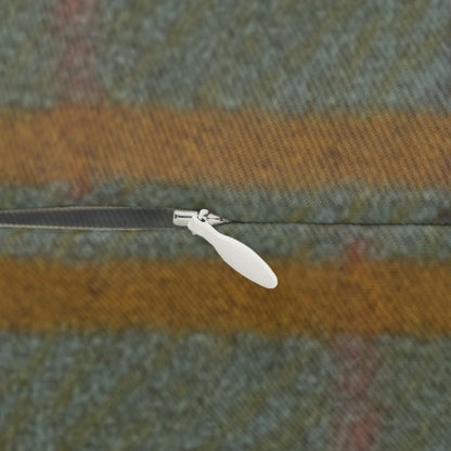 Fall Plaid Lumbar Pillow, Holiday Decorative Throw Pillow, Cozy Lumbar Cushion, Thanksgiving Accent Pillow, Festive Lumbar Pillow Cover