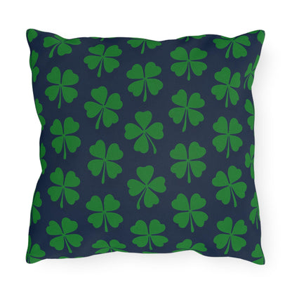 Four Leaf Clover Pillow, St. Patrick's Day Decor, Irish Pride Cushion, Clover Leaf Shamrock Pillow, Lucky Charm Pillow, Outdoor Pillow
