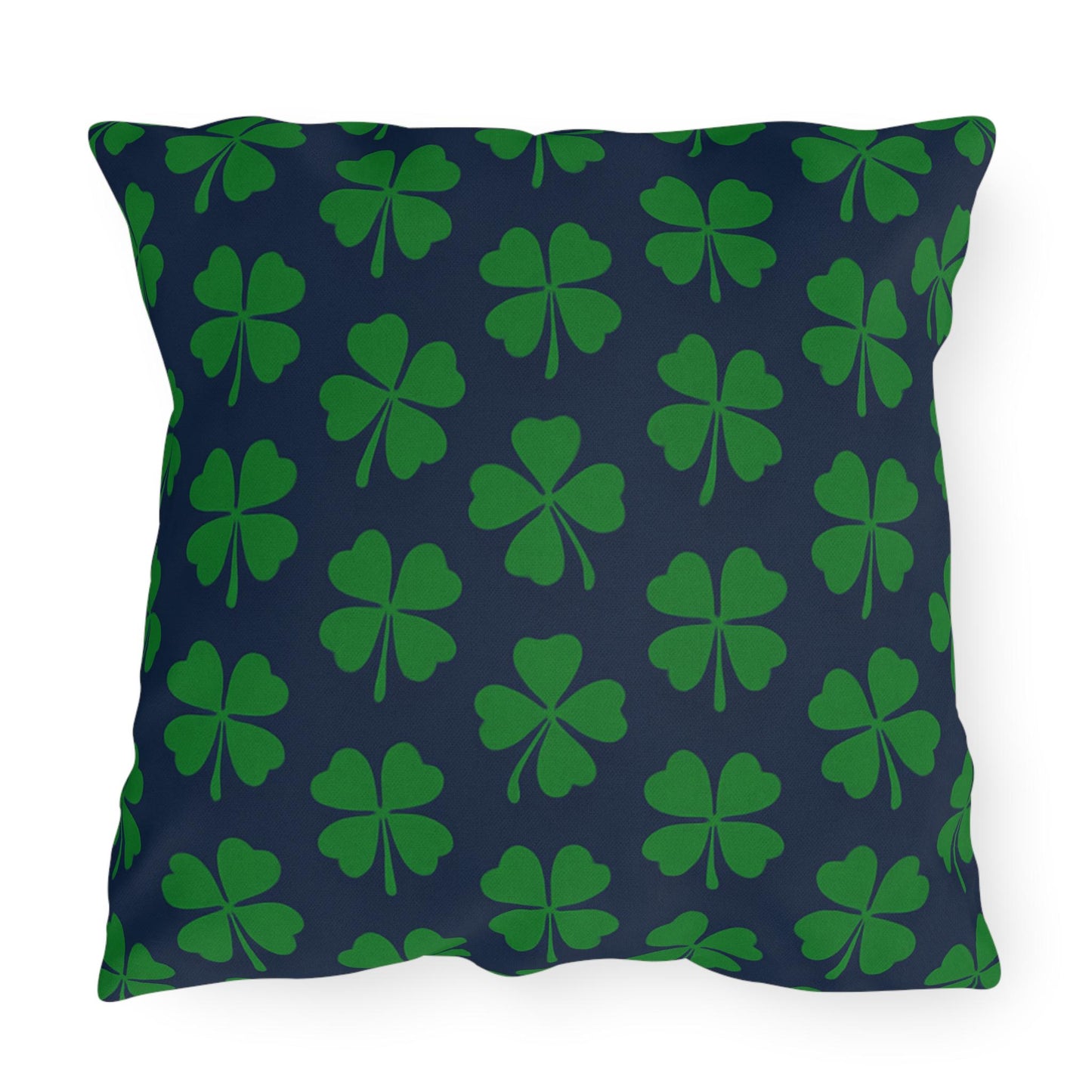 Four Leaf Clover Pillow, St. Patrick's Day Decor, Irish Pride Cushion, Clover Leaf Shamrock Pillow, Lucky Charm Pillow, Outdoor Pillow