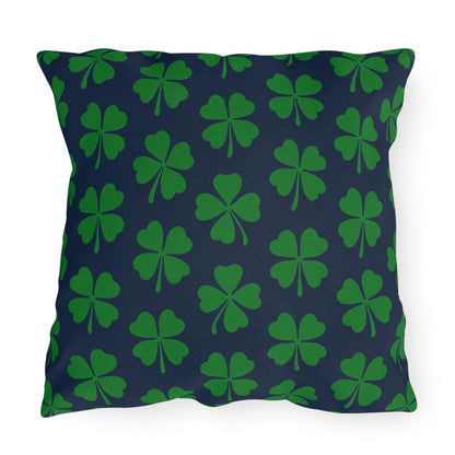 Four Leaf Clover Pillow, St. Patrick's Day Decor, Irish Pride Cushion, Clover Leaf Shamrock Pillow, Lucky Charm Pillow, Outdoor Pillow
