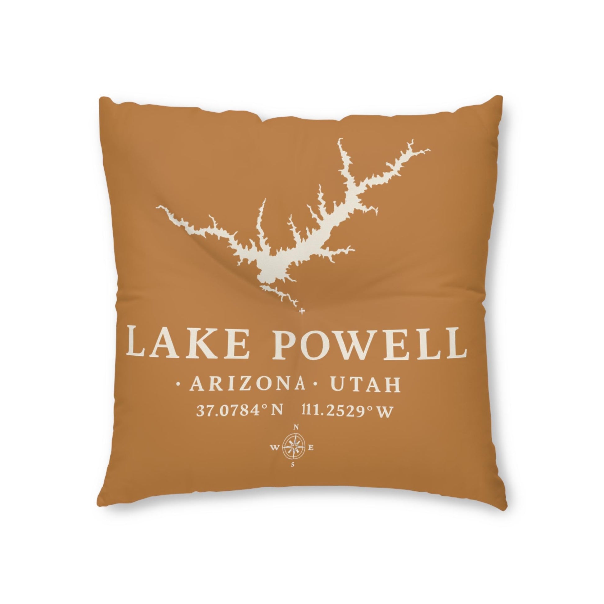 Lake Powell Lake House Tufted Floor Pillow | Square Floor Pillow