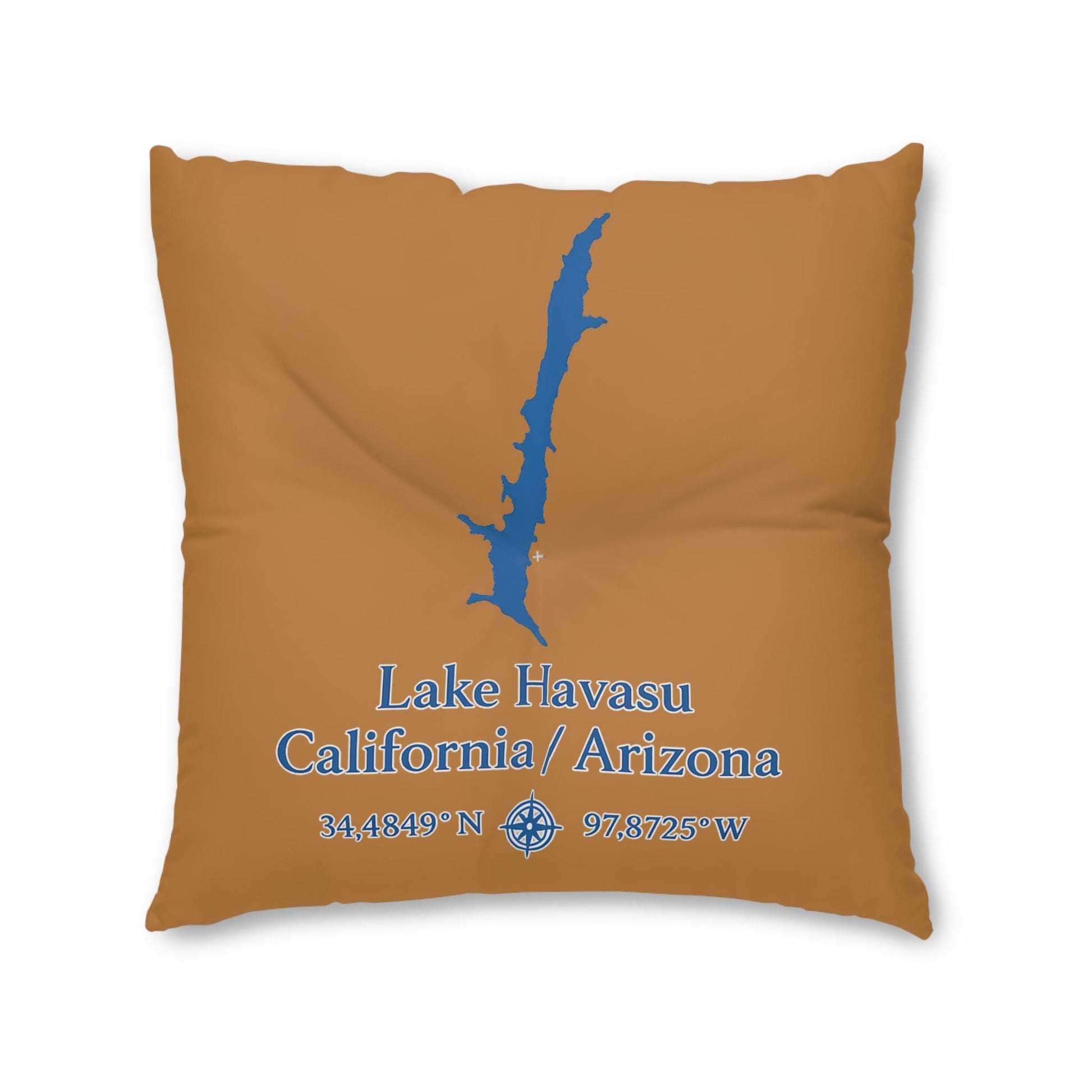 Lake Havasu Floor Pillow, Square | Lakehouse Decor, Nautical Accent