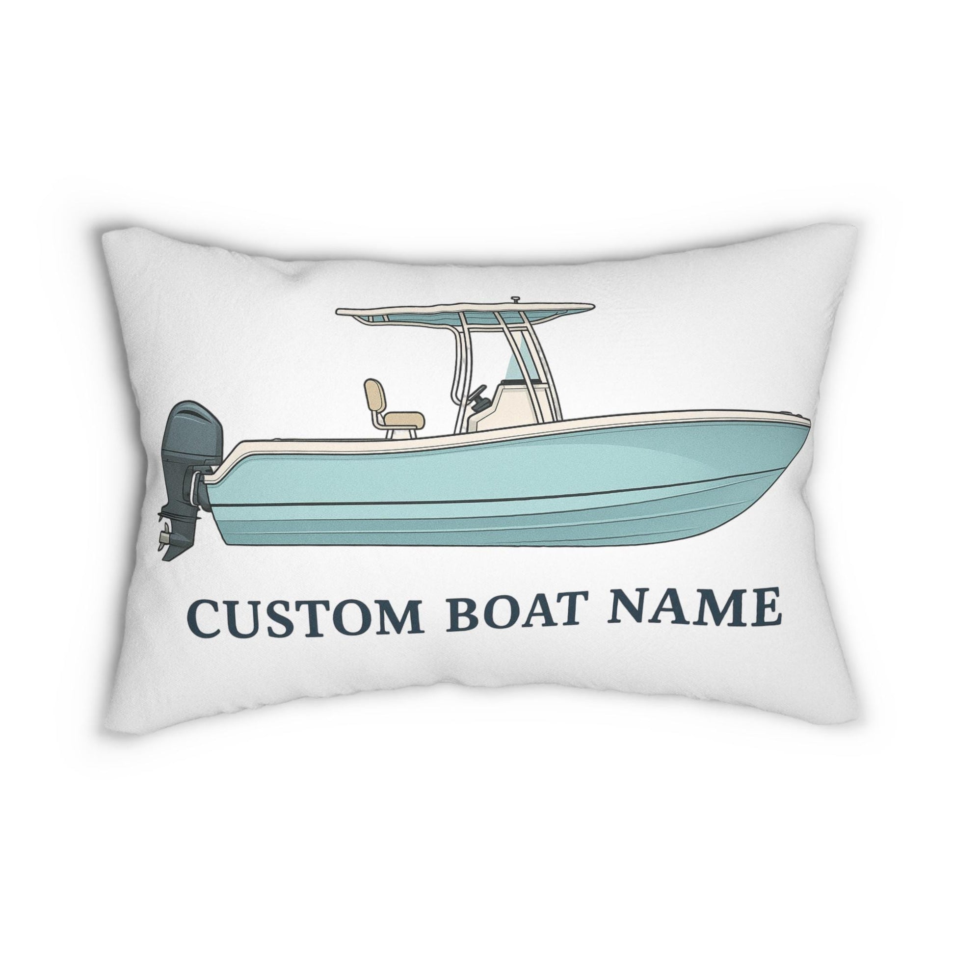 Custom Boat Name Center Console Pillow | Spun Polyester Lumbar Pillow
