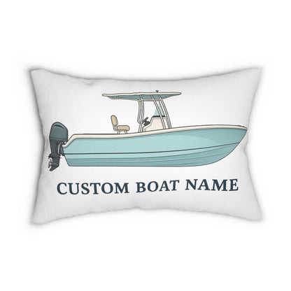 Custom Boat Name Center Console Pillow | Spun Polyester Lumbar Pillow