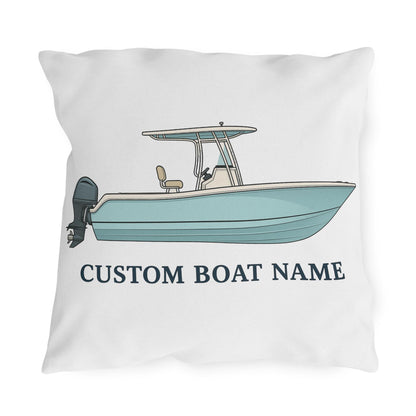 Personalized Custom boat name Center Console Boat Outdoor Pillow | Personalized Boat Name Throw