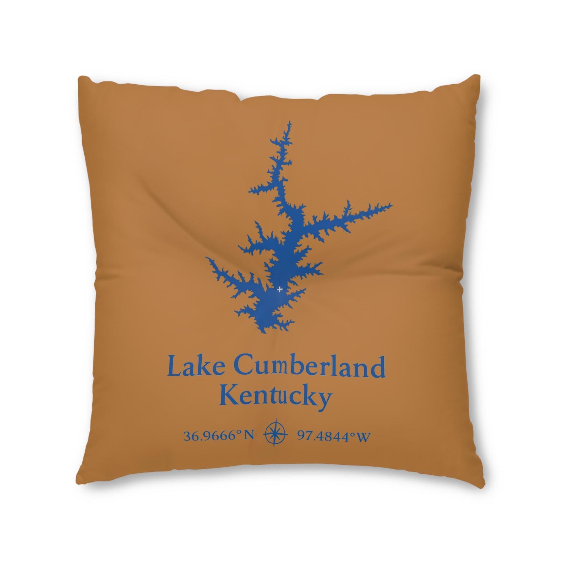 Lake Cumberland Lakehouse Floor Pillow | Square Tufted Pillow