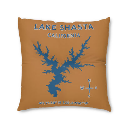 Lake Shasta Lakehouse Floor Pillow | Tufted Square Pillow