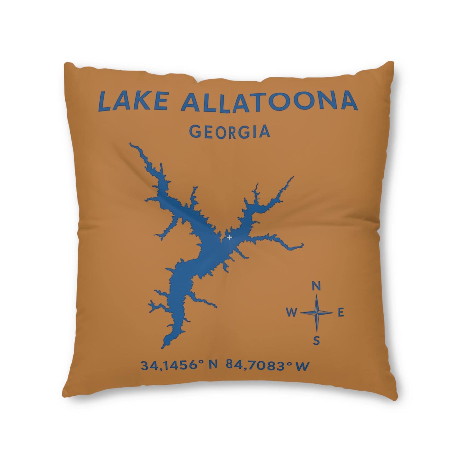 Lake Allatoona Lakehouse Floor Pillow | Tufted Square Pillow