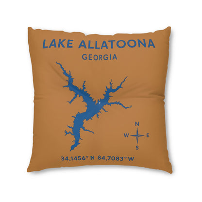 Lake Allatoona Lakehouse Floor Pillow | Tufted Square Pillow