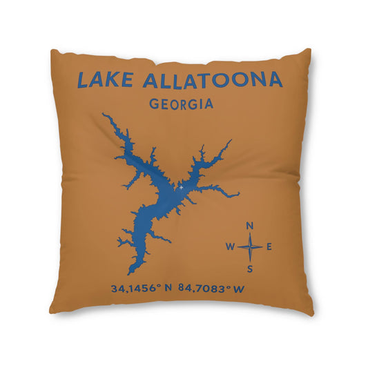 Lake Allatoona Lakehouse Floor Pillow | Tufted Square Pillow