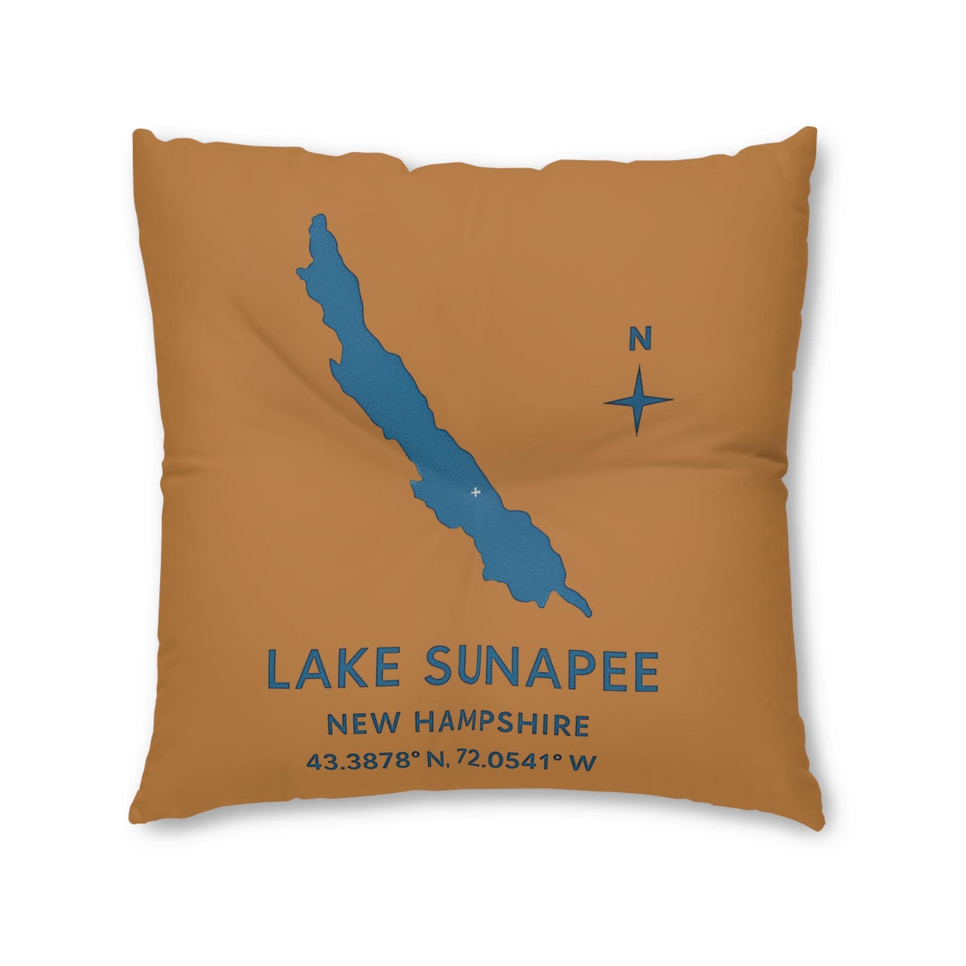 Lake Sunapee Lakehouse Floor Pillow | Tufted Square Pillow
