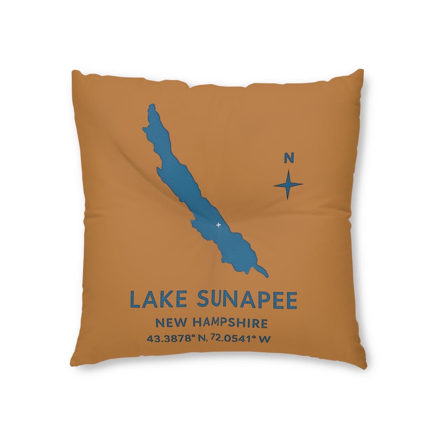 Lake Sunapee Lakehouse Floor Pillow | Tufted Square Pillow