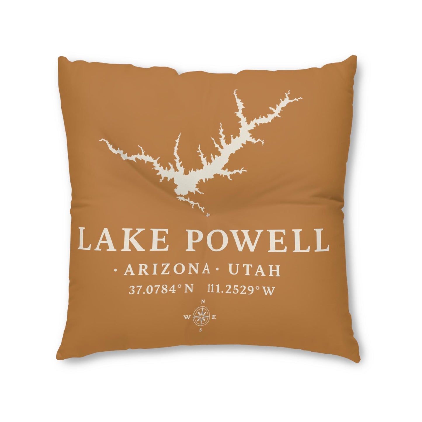 Lake Powell Lake House Tufted Floor Pillow | Square Floor Pillow