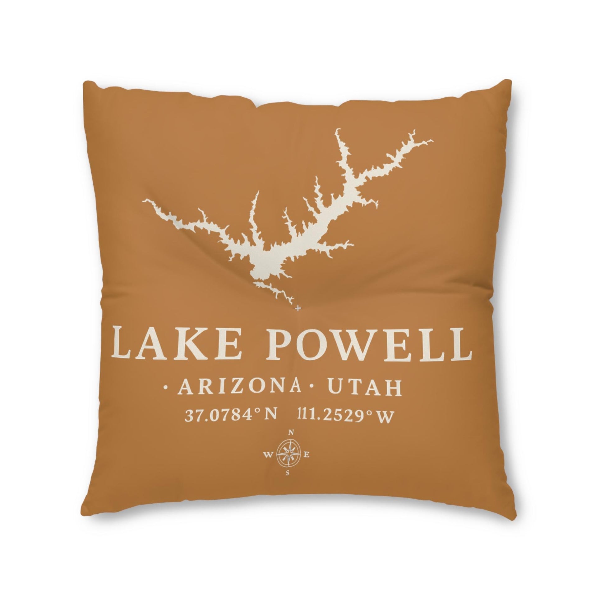 Lake Powell Lake House Tufted Floor Pillow | Square Floor Pillow