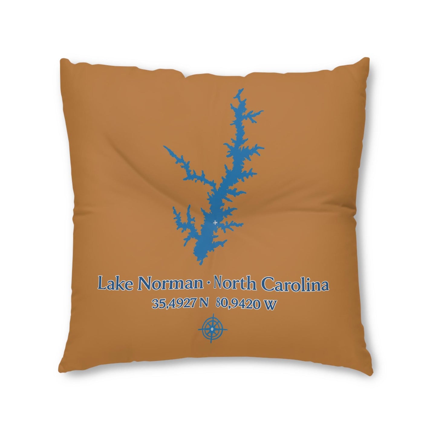 Lake Norman Lakehouse Floor Pillow Square | Tufted Floor Pillow