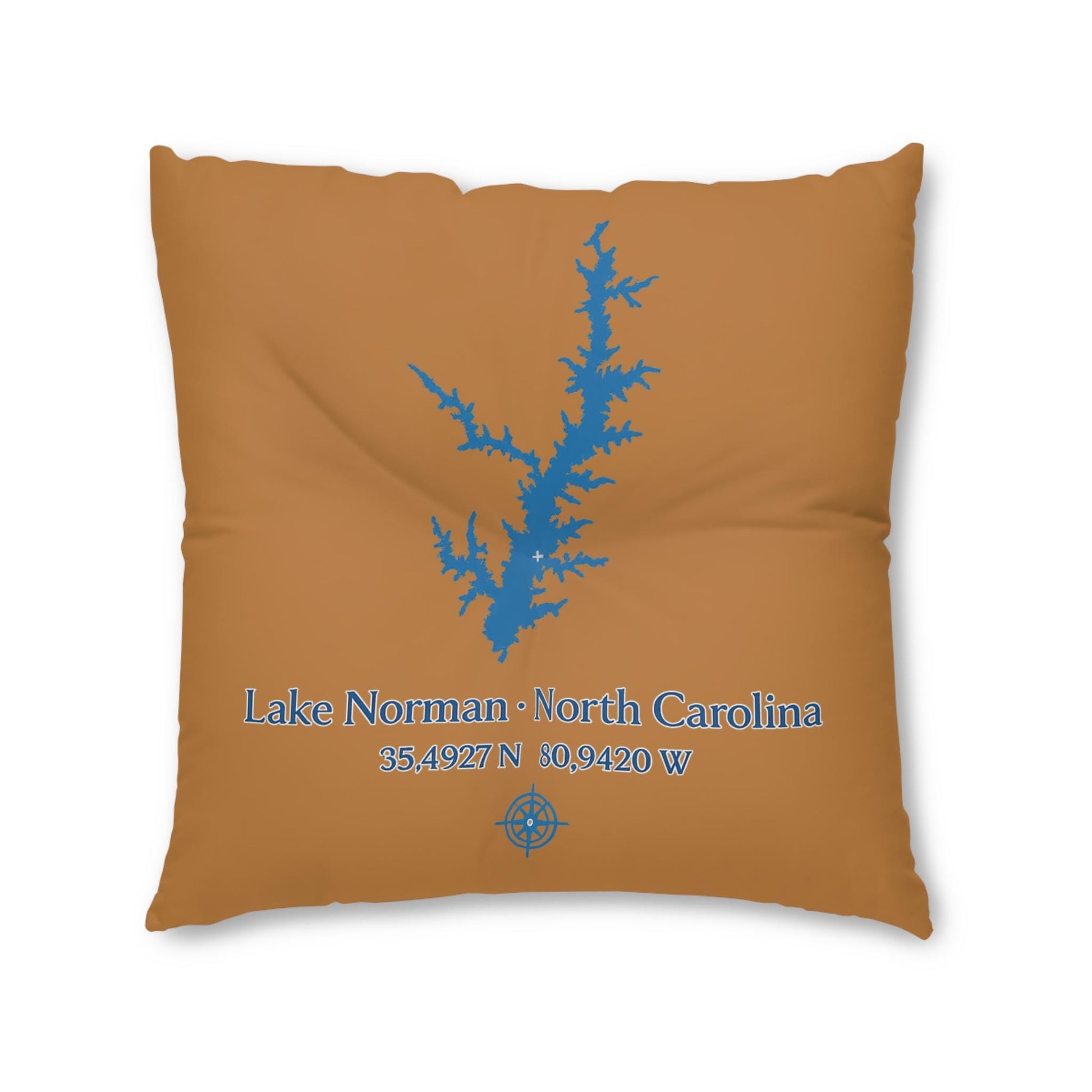 Lake Norman Lakehouse Floor Pillow Square | Tufted Floor Pillow